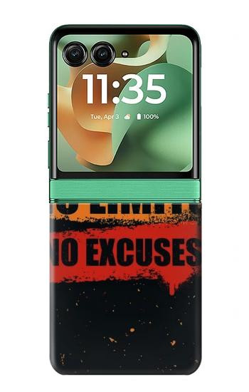 S3492 恐れのない言い訳のない No Fear Limits Excuses Motorola Razr 70+,60+, Razr+ (2026, 2025, 2024) バックケース、フリップケース・カバー