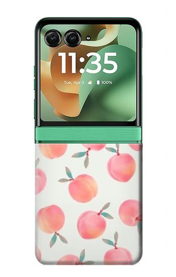 S3503 桃 Peach Motorola Razr 70+,60+, Razr+ (2026, 2025, 2024) バックケース、フリップケース・カバー