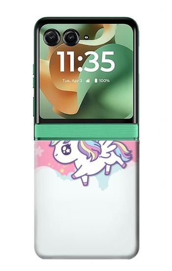S3518 ユニコーン漫画 Unicorn Cartoon Motorola Razr 70+,60+, Razr+ (2026, 2025, 2024) バックケース、フリップケース・カバー
