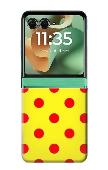 S3526 赤い水玉 Red Spot Polka Dot Motorola Razr 70+,60+, Razr+ (2026, 2025, 2024) バックケース、フリップケース・カバー