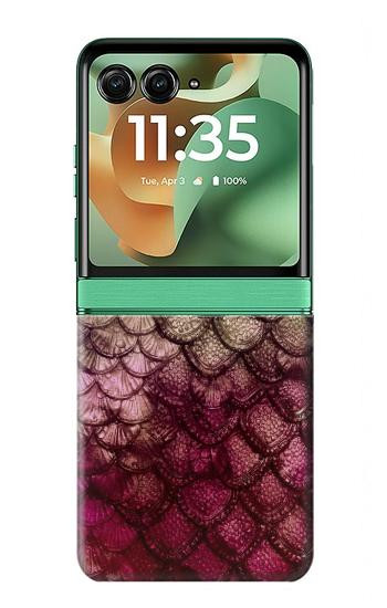 S3539 人魚の鱗 Mermaid Fish Scale Motorola Razr 70+,60+, Razr+ (2026, 2025, 2024) バックケース、フリップケース・カバー