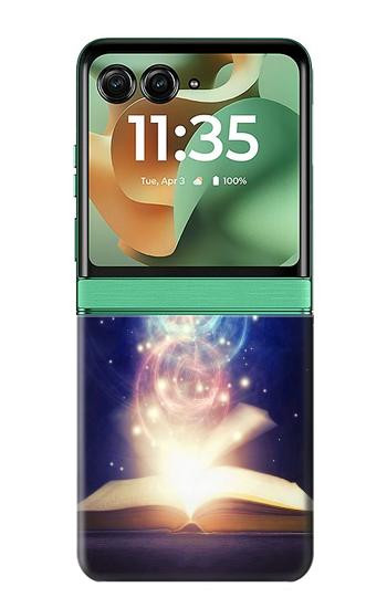 S3554 魔法書 Magic Spell Book Motorola Razr 70+,60+, Razr+ (2026, 2025, 2024) バックケース、フリップケース・カバー
