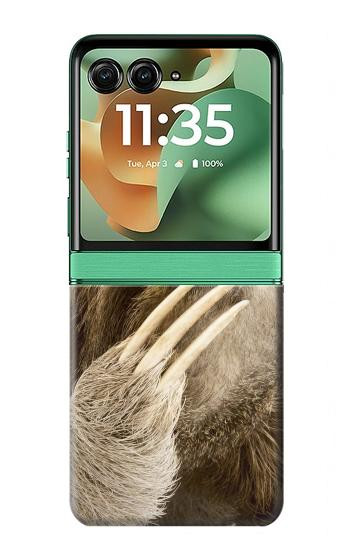 S3559 ナマケモノ Sloth Pattern Motorola Razr 70+,60+, Razr+ (2026, 2025, 2024) バックケース、フリップケース・カバー