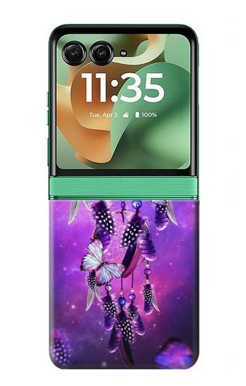 S3685 ドリームキャッチャー Dream Catcher Motorola Razr 70+,60+, Razr+ (2026, 2025, 2024) バックケース、フリップケース・カバー