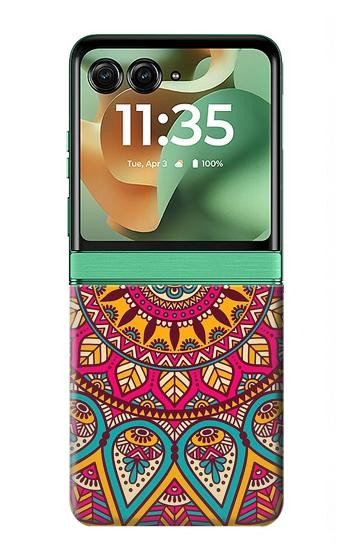 S3694 ヒッピーアートパターン Hippie Art Pattern Motorola Razr 70+,60+, Razr+ (2026, 2025, 2024) バックケース、フリップケース・カバー