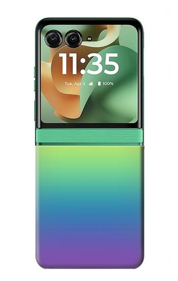 S3698 LGBTグラデーションプライドフラグ LGBT Gradient Pride Flag Motorola Razr 70+,60+, Razr+ (2026, 2025, 2024) バックケース、フリップケース・カバー