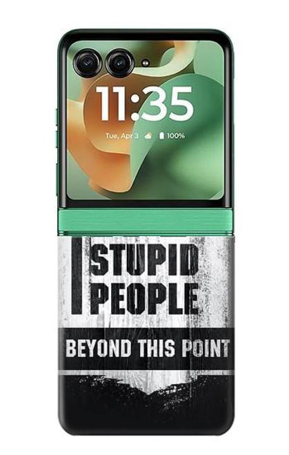 S3704 愚かな人はいない No Stupid People Motorola Razr 60, Razr 2025 バックケース、フリップケース・カバー