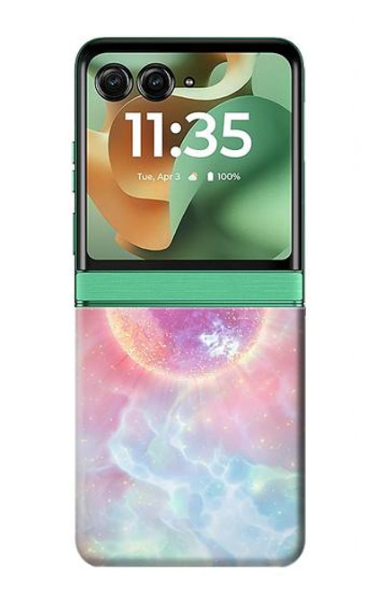S3709 ピンクギャラクシー Pink Galaxy Motorola Razr 60, Razr 2025 バックケース、フリップケース・カバー