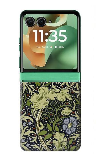 S3792 ウィリアムモリス William Morris Motorola Razr 70+,60+, Razr+ (2026, 2025, 2024) バックケース、フリップケース・カバー