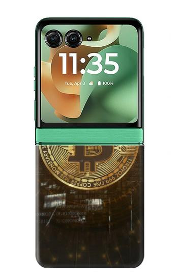 S3798 暗号通貨ビットコイン Cryptocurrency Bitcoin Motorola Razr 70+,60+, Razr+ (2026, 2025, 2024) バックケース、フリップケース・カバー