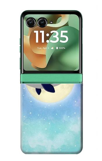 S3807 キラーホエールオルカ月パステルファンタジー Killer Whale Orca Moon Pastel Fantasy Motorola Razr 60, Razr 2025 バックケース、フリップケース・カバー