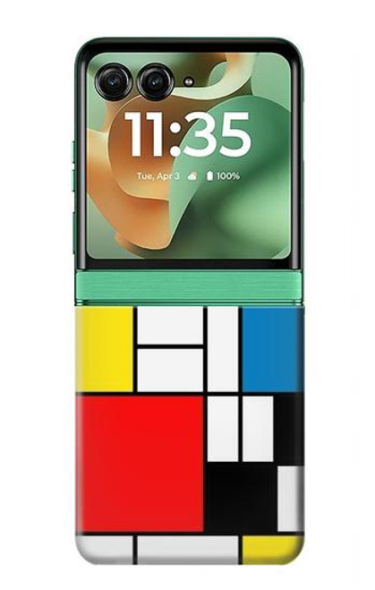 S3814 ピエトモンドリアン線画作曲 Piet Mondrian Line Art Composition Motorola Razr 60, Razr 2025 バックケース、フリップケース・カバー