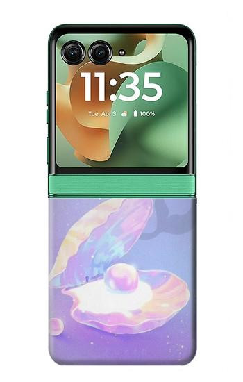S3823 美し真珠マーメイド Beauty Pearl Mermaid Motorola Razr 70+,60+, Razr+ (2026, 2025, 2024) バックケース、フリップケース・カバー