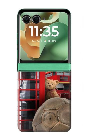 S3856 ヴィンテージ ロンドン ブリティッシュ Vintage London British Motorola Razr 70+,60+, Razr+ (2026, 2025, 2024) バックケース、フリップケース・カバー