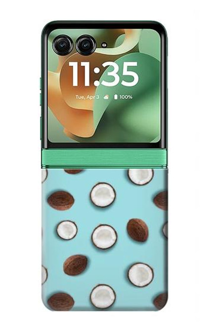S3860 ココナッツドット柄 Coconut Dot Pattern Motorola Razr 60, Razr 2025 バックケース、フリップケース・カバー