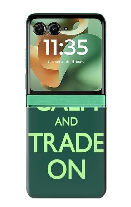 S3862 落ち着いてトレード Keep Calm and Trade On Motorola Razr 60, Razr 2025 バックケース、フリップケース・カバー
