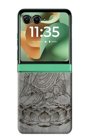 S3873 ブッダ ライン アート Buddha Line Art Motorola Razr 70+,60+, Razr+ (2026, 2025, 2024) バックケース、フリップケース・カバー