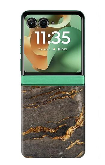 S3886 灰色の大理石の岩 Gray Marble Rock Motorola Razr 60, Razr 2025 バックケース、フリップケース・カバー