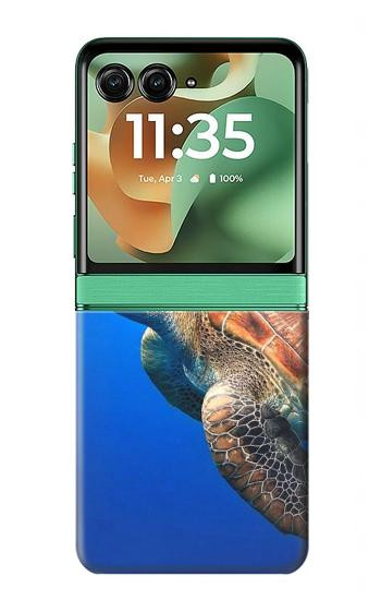 S3898 ウミガメ Sea Turtle Motorola Razr 70+,60+, Razr+ (2026, 2025, 2024) バックケース、フリップケース・カバー