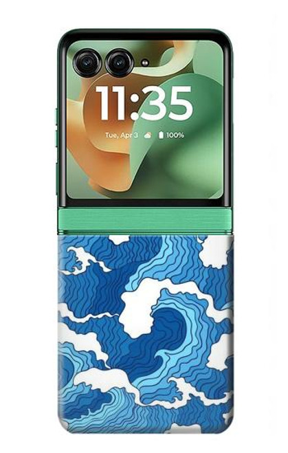 S3901 美しい嵐の海の波 Aesthetic Storm Ocean Waves Motorola Razr 60, Razr 2025 バックケース、フリップケース・カバー