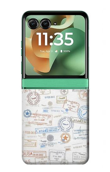 S3903 トラベルスタンプ Travel Stamps Motorola Razr 70+,60+, Razr+ (2026, 2025, 2024) バックケース、フリップケース・カバー