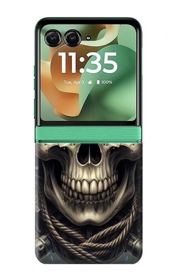 S4014 スカル ソルジャー アーミー Skull Soldier Army Motorola Razr 70+,60+, Razr+ (2026, 2025, 2024) バックケース、フリップケース・カバー