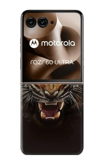 S0575 虎の顔 Tiger Face Motorola Razr 60 Ultra, Razr Ultra 2025 バックケース、フリップケース・カバー