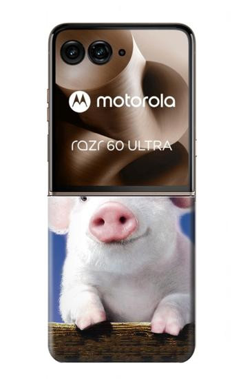 S0608 私はベーコンが大好き かわいい子ブタ I Love Bacon Cute Baby Pig Motorola Razr 70 Ultra, 60 Ultra, 50 Ultra, Ultra 2026, Ultra 2025 バックケース、フリップケース・カバー