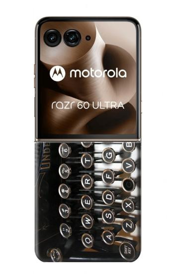 S0620 タイプライター Typewriter Motorola Razr 70 Ultra, 60 Ultra, 50 Ultra, Ultra 2026, Ultra 2025 バックケース、フリップケース・カバー