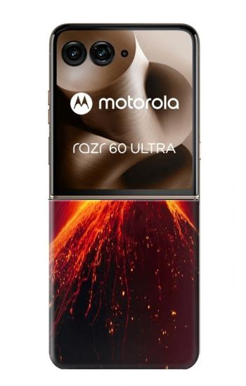 S0745 火山の溶岩 Volcano Lava Motorola Razr 70 Ultra, 60 Ultra, 50 Ultra, Ultra 2026, Ultra 2025 バックケース、フリップケース・カバー