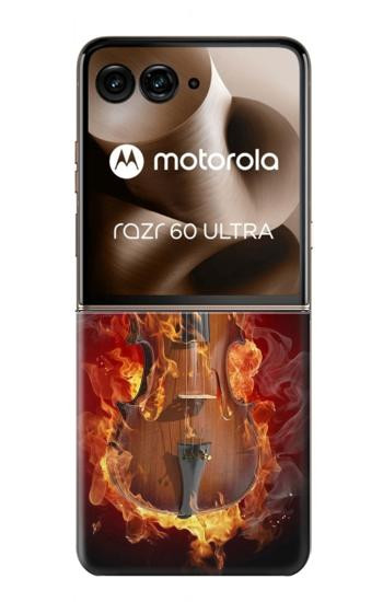 S0864 火ヴァイオリン Fire Violin Motorola Razr 70 Ultra, 60 Ultra, 50 Ultra, Ultra 2026, Ultra 2025 バックケース、フリップケース・カバー