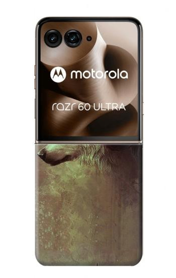 S0931 白狼と黒狼 White Black Wolf Motorola Razr 70 Ultra, 60 Ultra, 50 Ultra, Ultra 2026, Ultra 2025 バックケース、フリップケース・カバー