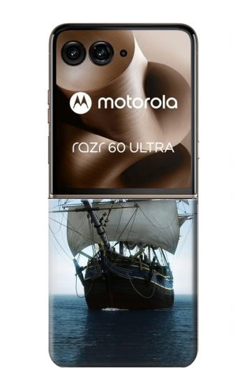 S1096 海で帆船 Sailing Ship in an Ocean Motorola Razr 70 Ultra, 60 Ultra, 50 Ultra, Ultra 2026, Ultra 2025 バックケース、フリップケース・カバー