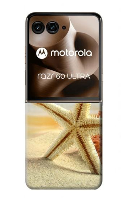 S1117 ビーチのヒトデ Starfish on the Beach Motorola Razr 60 Ultra, Razr Ultra 2025 バックケース、フリップケース・カバー