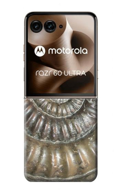 S1788 アンモナイト化石 Ammonite Fossil Motorola Razr 60 Ultra, Razr Ultra 2025 バックケース、フリップケース・カバー