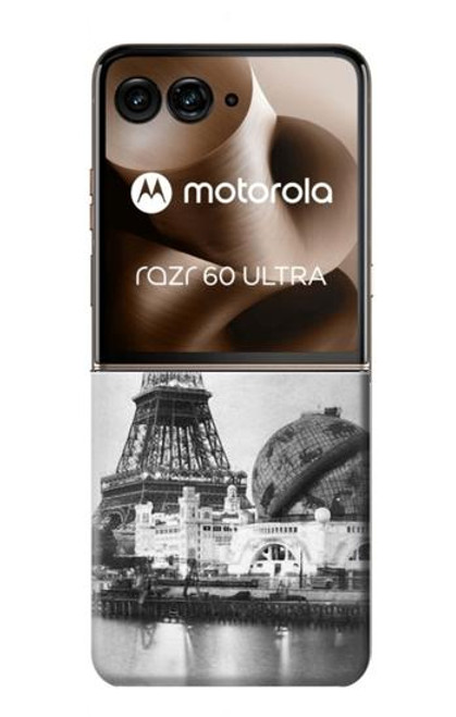 S2350 古いパリエッフェル塔 Old Paris Eiffel Tower Motorola Razr 60 Ultra, Razr Ultra 2025 バックケース、フリップケース・カバー
