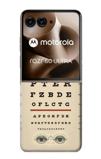 S2502 目の検査図ポスター Eye Exam Chart Decorative Decoupage Poster Motorola Razr 70 Ultra, 60 Ultra, 50 Ultra, Ultra 2026, Ultra 2025 バックケース、フリップケース・カバー