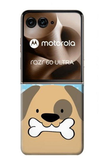 S2669 犬の足 骨 可愛い漫画のパターン Cute Dog Paws Bones Cartoon Motorola Razr 60 Ultra, Razr Ultra 2025 バックケース、フリップケース・カバー
