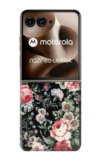 S2727 ヴィンテージローズ柄 Vintage Rose Pattern Motorola Razr 70 Ultra, 60 Ultra, 50 Ultra, Ultra 2026, Ultra 2025 バックケース、フリップケース・カバー