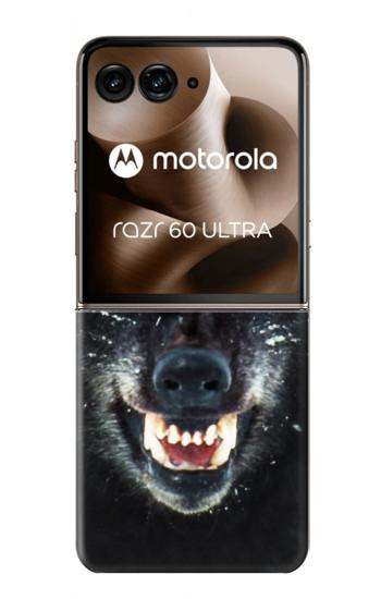 S2823 ブラックウルフ Black Wolf Blue Eyes Face Motorola Razr 60 Ultra, Razr Ultra 2025 バックケース、フリップケース・カバー