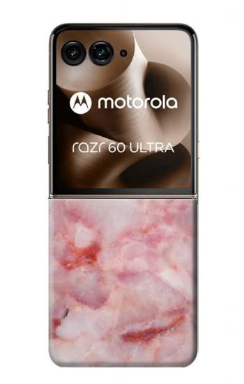 S2843 ピンクマーブル Pink Marble Texture Motorola Razr 60 Ultra, Razr Ultra 2025 バックケース、フリップケース・カバー