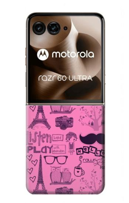 S2885 パリピンク Paris Pink Motorola Razr 60 Ultra, Razr Ultra 2025 バックケース、フリップケース・カバー