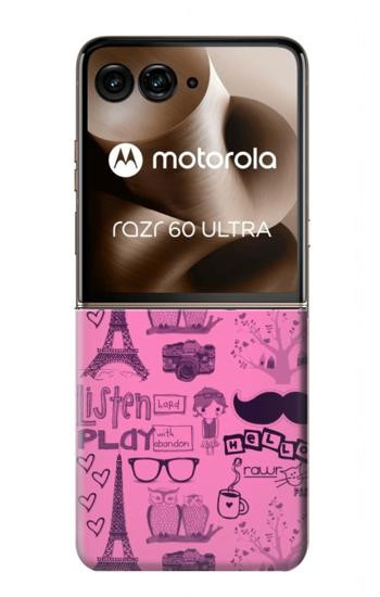 S2885 パリピンク Paris Pink Motorola Razr 70 Ultra, 60 Ultra, 50 Ultra, Ultra 2026, Ultra 2025 バックケース、フリップケース・カバー