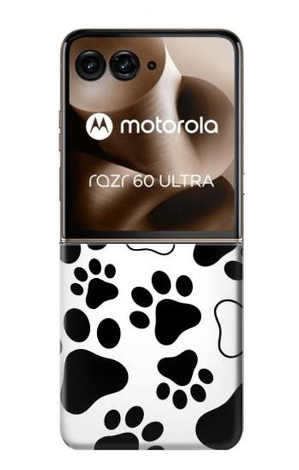 S2904 犬ポウ Dog Paw Prints Motorola Razr 60 Ultra, Razr Ultra 2025 バックケース、フリップケース・カバー