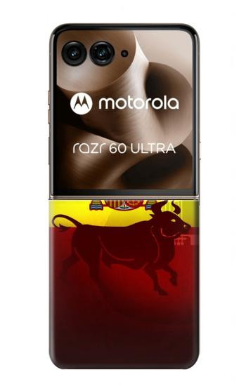 S2984 スペインサッカー Spain Football Soccer Flag Motorola Razr 60 Ultra, Razr Ultra 2025 バックケース、フリップケース・カバー
