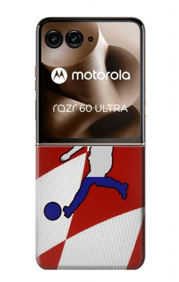 S2993 クロアチアサッカー Croatia Football Soccer Flag Motorola Razr 70 Ultra, 60 Ultra, 50 Ultra, Ultra 2026, Ultra 2025 バックケース、フリップケース・カバー
