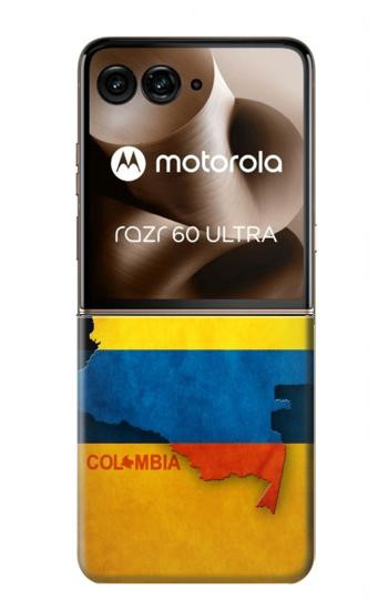 S2996 コロンビアサッカー Colombia Football Soccer Map Flag Motorola Razr 70 Ultra, 60 Ultra, 50 Ultra, Ultra 2026, Ultra 2025 バックケース、フリップケース・カバー