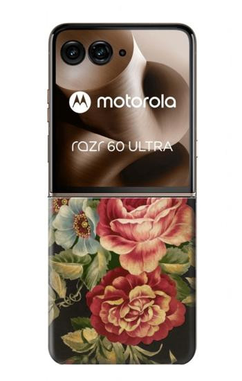 S3013 ヴィンテージバラ Vintage Antique Roses Motorola Razr 60 Ultra, Razr Ultra 2025 バックケース、フリップケース・カバー