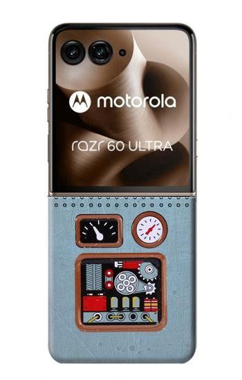 S3040 レトロロボット玩具 Retro Robot Toy Motorola Razr 70 Ultra, 60 Ultra, 50 Ultra, Ultra 2026, Ultra 2025 バックケース、フリップケース・カバー