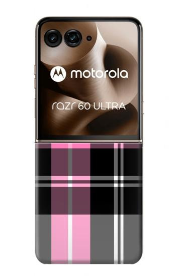 S3091 ピンクの模様のパターン Pink Plaid Pattern Motorola Razr 70 Ultra, 60 Ultra, 50 Ultra, Ultra 2026, Ultra 2025 バックケース、フリップケース・カバー
